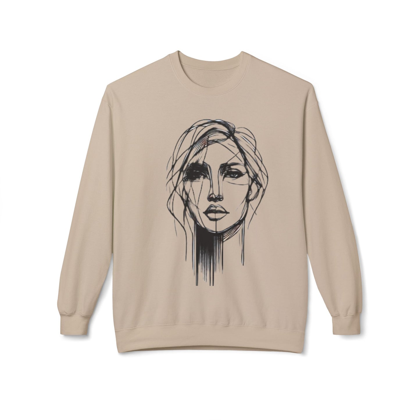 Face Line Art Sweatshirt - Women's